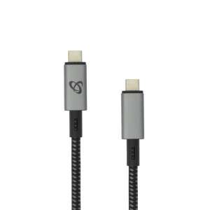 SBOX USB-C - USB-C 3.1 Cable 1,5m 100W Black CTYPE-15-100W/R 93740995 Adapter, bázistalp