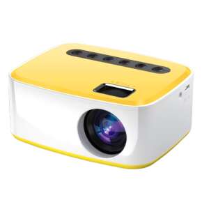 AOVO projektor WiFi videó, hordozható, vezetékes/vezeték nélküli képernyőkép, 1920 x 1080 Full HD, USB/5V-2A, sárga 93753855 Projektorok