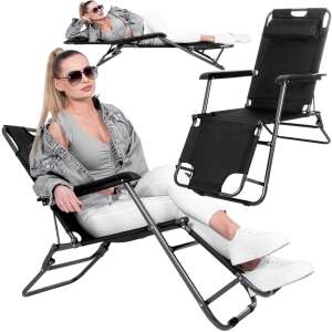 Springos kerti Nyugágy, összecsukható - Fekete