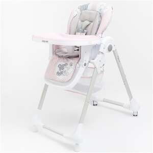 Baby Mix Säuglingshochstuhl in Rosa mit verstellbarer Höhe und 5-Punkt-Gurt - Baby Mix