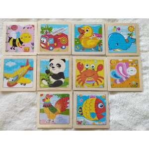 10 darabos fa kirakós játék gyerekeknek, különféle állat és jármű mintákkal - Puzzle
