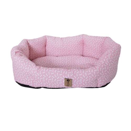PETSY Bonnie 50 cm rózsaszín kutyaágy csontmintával