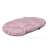 PETSY Bonnie 80 cm ovális pamut kutyapárna, világos rózsaszín fehér csont mintával