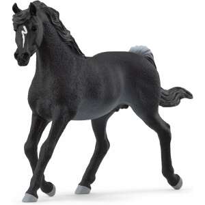 Schleich Horse Club Arab Stallion 13981, black horse figurine with white markings - Schleich