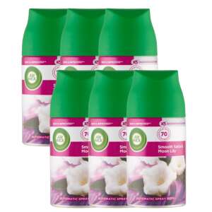 6 db Air Wick Freshmatic Automata Légfrissítő Utántöltő Bársonyos Szatén és Éji Liliom illattal