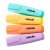 NEBULO Pasztell szövegkiemelők, 4 db, ergonomikus puha markolat, 2-5 mm vonalvastagság, barack, lila, kék, sárga