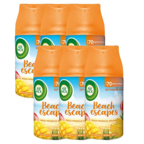 Air Wick Freshmatic Beach Escapes Maui Mango Splash Náplň do automatického osviežovača vzduchu 6x250ml 35380920