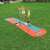 Family enjoying Bestway H2Go Double Water Slide in the backyard