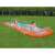 Two children sliding down a Bestway H2GO water slide