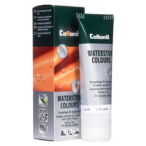 Collonil Waterstop Colours cipőkrém, olíva, 75 ml, sima bőrhöz - Cipőápoló