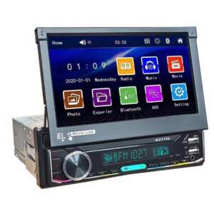 Unitate multimedia auto cu ecran tactil de 7 inch M-WZ7106 cu Bluetooth, radio FM, USB, card SD, intrare AUX, intrare camera spate si control de la volan - Unități principale