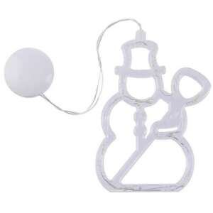 Clear plastic snowman shaped LED string light with warm white lights, perfect for Christmas window decoration - Christmas Decoration
