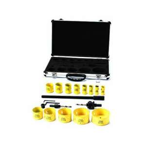 Haina 17-teiliges Lochsäge-Set HA-6528, enthält Lochsägen, Mandrel-Adapter, Verlängerungsstange und Sechskantschlüssel, in einem Transportkoffer - Kreisschneider & Lochsägen