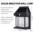 Solar powered motion sensor wall lamp with LED filament bulb, dimensions: 170mm, 120mm, 58mm
