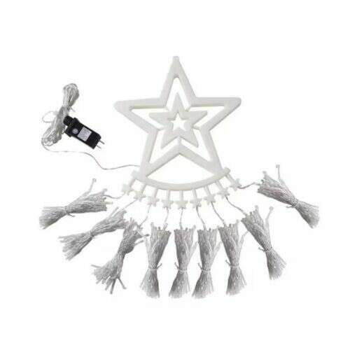 Kültéri Karácsonyfa Formájú Fényfüggöny 2M 172LED Hidegfehér Christmas tree lights, star shaped, white, 2 meters, 172 LED