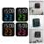 Digital LED alarm clock with blue, green, orange, and pink display options