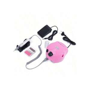 Electric nail drill, nail grinder, manicure set, DM-202, pink, 15W, with foot pedal, nail bits - Nail grinder
