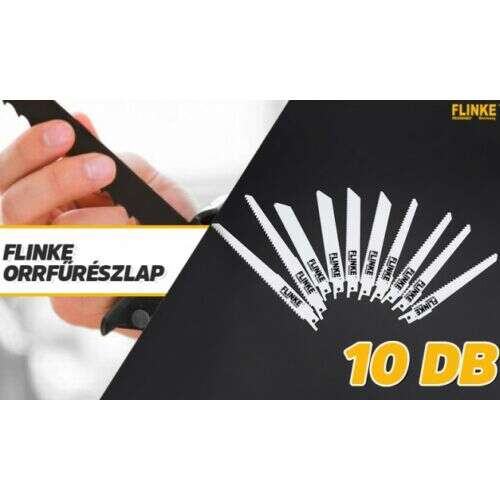 Flinke 10 darabos fűrészlap szett, fa és fémhez