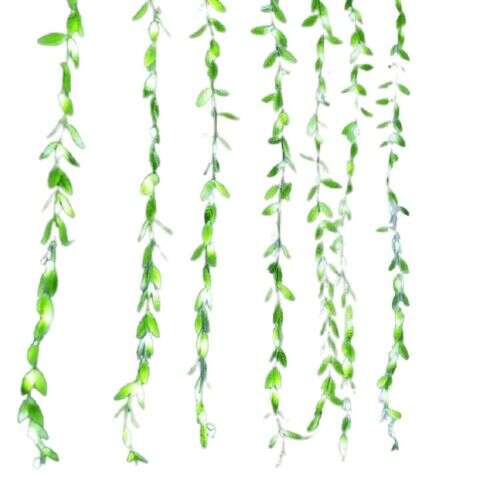 Blue LED fairy lights with green leaves, 2x2m, Karácsonyi Fényfüggöny Levelekkel