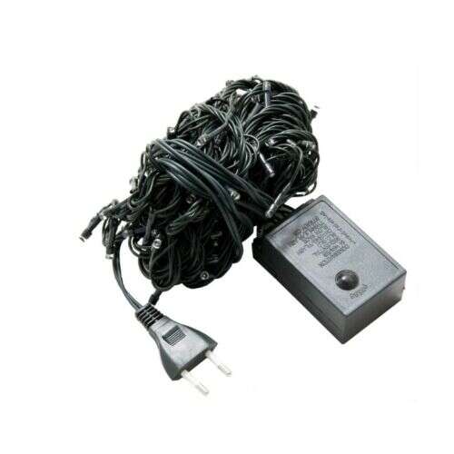 140 LED Christmas string lights, 11 meters long, cold white, outdoor and indoor use, with plug and controller