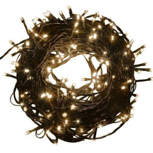 240 LED Warm White Christmas String Lights, 18m, 8 Lighting Modes, Outdoor Indoor