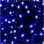 Zbliżenie niebieskiego łańcucha świateł choinkowych LED, 50 metrów długości, 500 diod LED