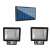 Solar powered motion sensor floodlights, 2 pack