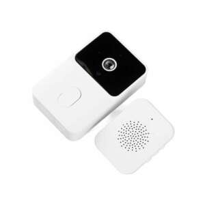 White smart video doorbell with camera and speaker, KE23-514 - Safety