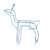 60cm LED Reindeer Christmas Decoration, White Lights