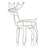 60cm LED Reindeer Christmas Decoration, White Lights