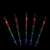 Set of 6 icicle LED Christmas lights, 50cm long, multi-color, on black background