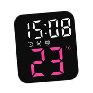 Cyfrowy budzik LED z 2 poziomami jasności HG8015 Różowy