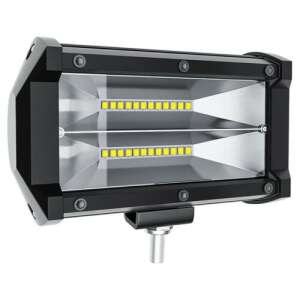 LED Work Light 72W, 12-24V, IP68, Black, Front View - Sumker