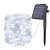 50 meter solar powered LED string lights, cold white, waterproof, for outdoor use
