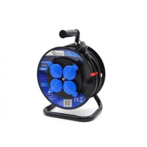 Geko 25m Electric Cable Reel with 4 Sockets - Extension Cord