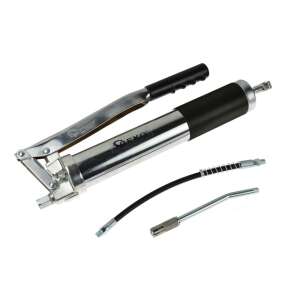 GEKO G01148 600ml kézi kenőpisztoly rugalmas tömlővel és hajlított fúvókával - Kézi zsírzó