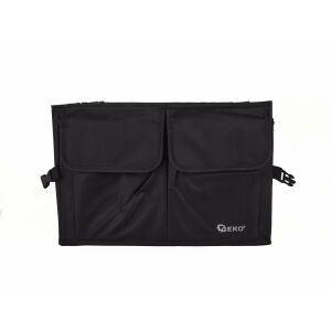 Geko Foldable Car Trunk Organizer, Closed with Logo - Car Organizer