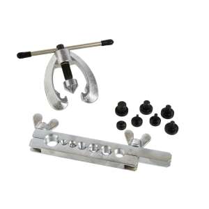 Keltin K00180 copper and brake tube crimping tool set, includes crimping tool, flaring tool, and dies - Pliers