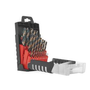 Tvardy T02002 drill bit set for metal, 25 pieces, 1-13 mm, in a plastic case - Tvardy