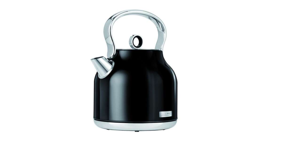 chrom/schwarz Elektrischer Wasserkocher retro 2200W 1,7L
