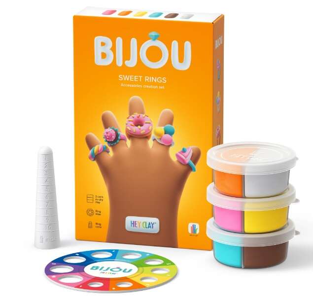 Hey Clay Bijou Sütigyűrűk - Csináld magad Gyurmakészlet