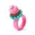 Hey Clay Bijou Sweet Rings pink cupcake ring with chocolate and sprinkles