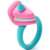 Hey Clay Bijou Sweet Rings pink and blue cake slice ring