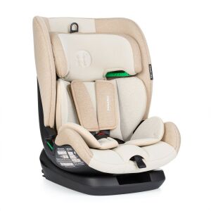 P&M Prime Pro i-Size Car Seat 76-150 cm, Caramel Brown, angled view - Petite&Mars