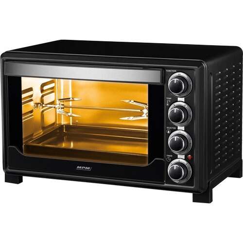 MPM MPE-05/T 1600W Elektro-Backofen, schwarz, 32L Fassungsvermögen