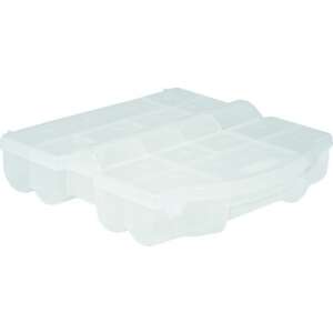 CURVER 17 compartment organizer box, clear plastic, for storing small items - Tool & Part Organizer