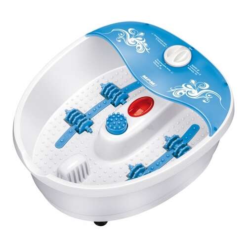 MPM MMS-01 foot spa with massage rollers, blue and white