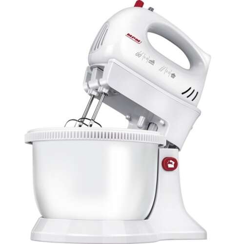 Mixer cu bol MPM MMR-16Z, rotativ, 750W, 3.4l, 5 trepte de viteza, functie TURBO, alb (MMR-16Z)