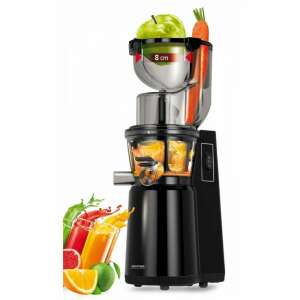MPM MSO-16 Fruchtsaftpresse, 200W, 1000 ml, schwarz-transparent - Entsafter für Obst und Gemüse, Pressen