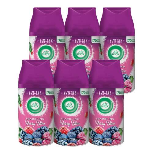 6 balení Air Wick Freshmatic Automatický sprej na dopĺňanie, Sparkling Berry Bliss, Limitávaná edícia, 250ml
